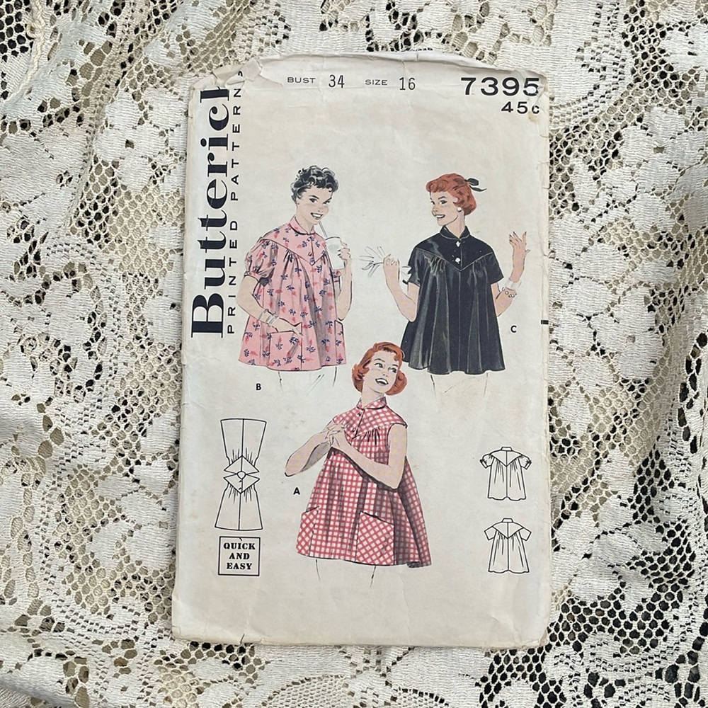 Vtg 1940s Smock‎ Pattern